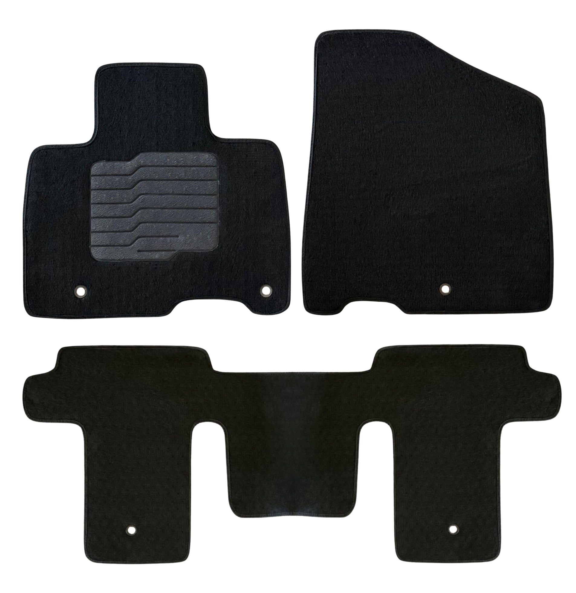 Carpet Floor Mats for 2022 to 2026 Kia Carnival 8 Passenger, Front and Rear, Black