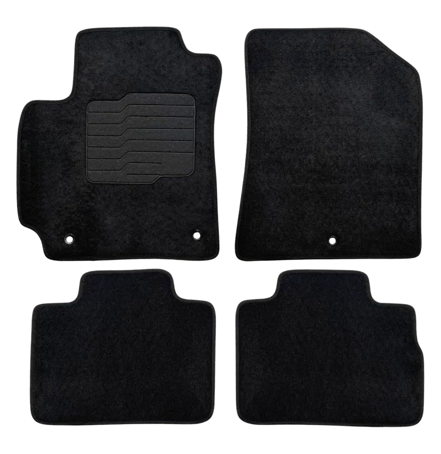Carpet Floor Mats for 2020 to 2025 Kia Soul, Front and Rear, Black