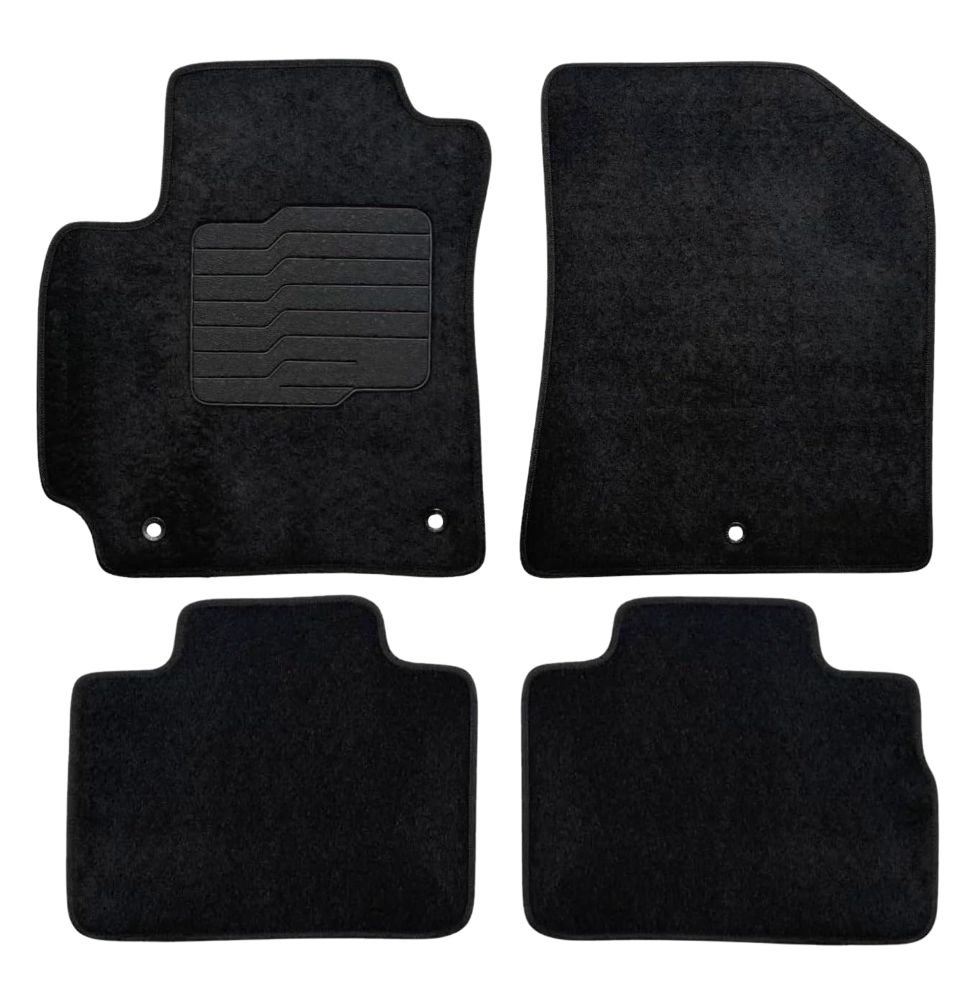 Carpet Floor Mats for 2020 to 2025 Kia Soul, Front and Rear, Black