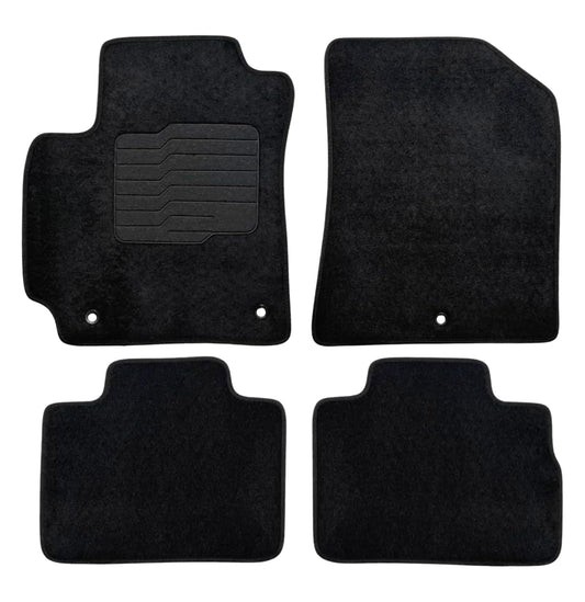 Carpet Floor Mats for 2020 to 2025 Kia Soul, Front and Rear, Black
