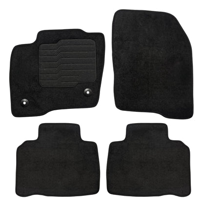 Carpet Floor Mats for 2015 to 2024 Ford Edge, Front and Rear, Black