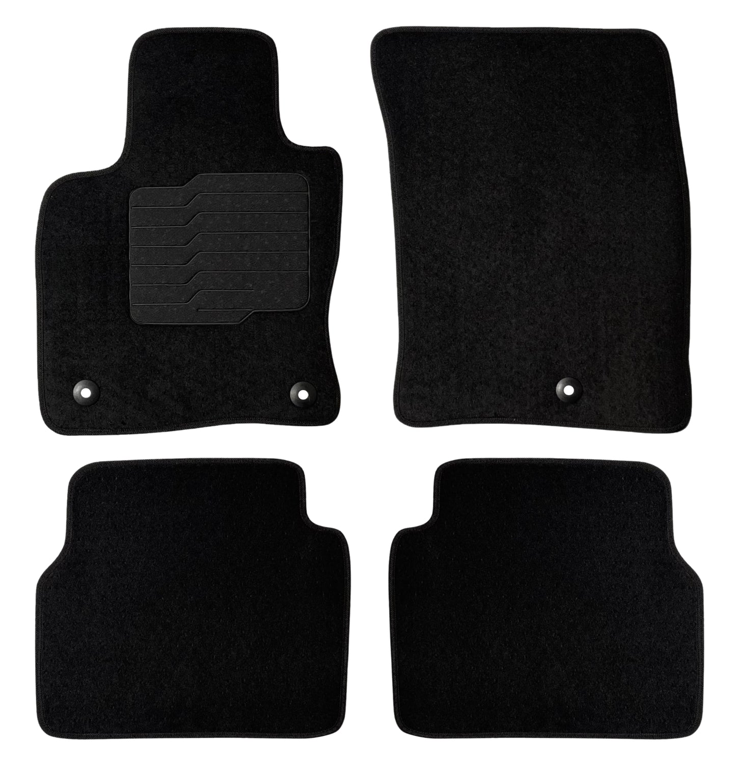 Carpet Floor Mats for 2020 to 2026 Ford Escape, Front and Rear, Black