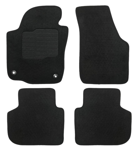 Carpet Floor Mats for 2020 to 2022 Volkswagen Passat, Front and Rear, Black