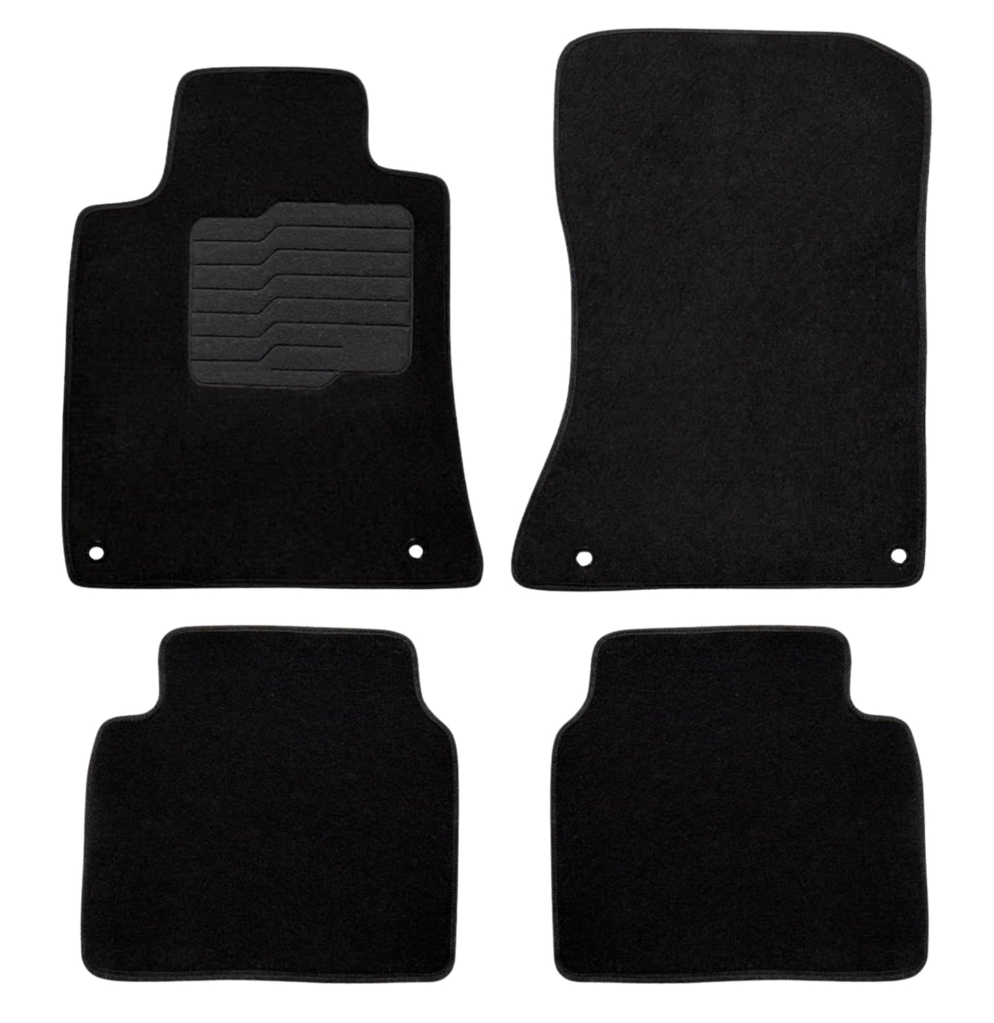 Carpet Floor Mats for 2019 to 2025 Nissan Altima, Front and Rear, Black