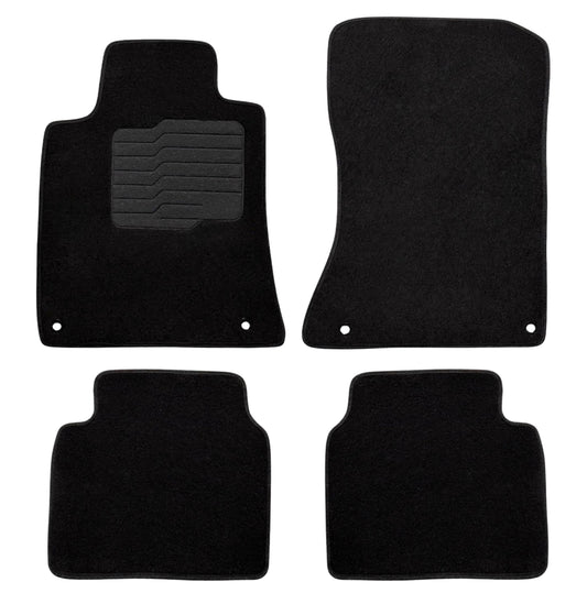 Carpet Floor Mats for 2019 to 2025 Nissan Altima, Front and Rear, Black