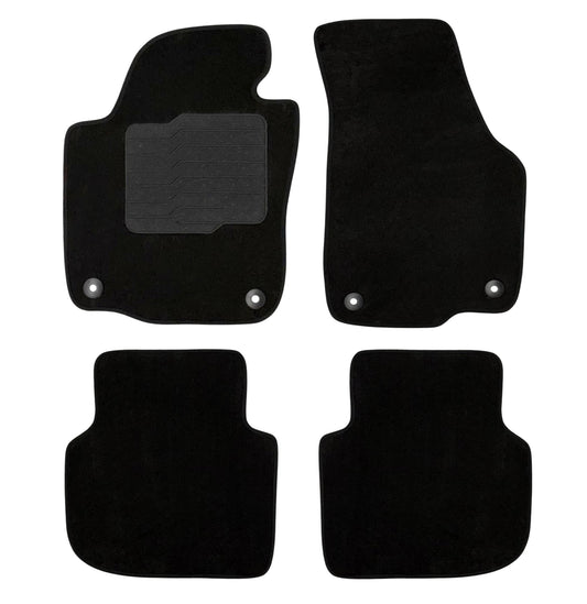 Carpet Floor mats for 2011 to 2019 Volkswagen Passat, Front and Rear, Black