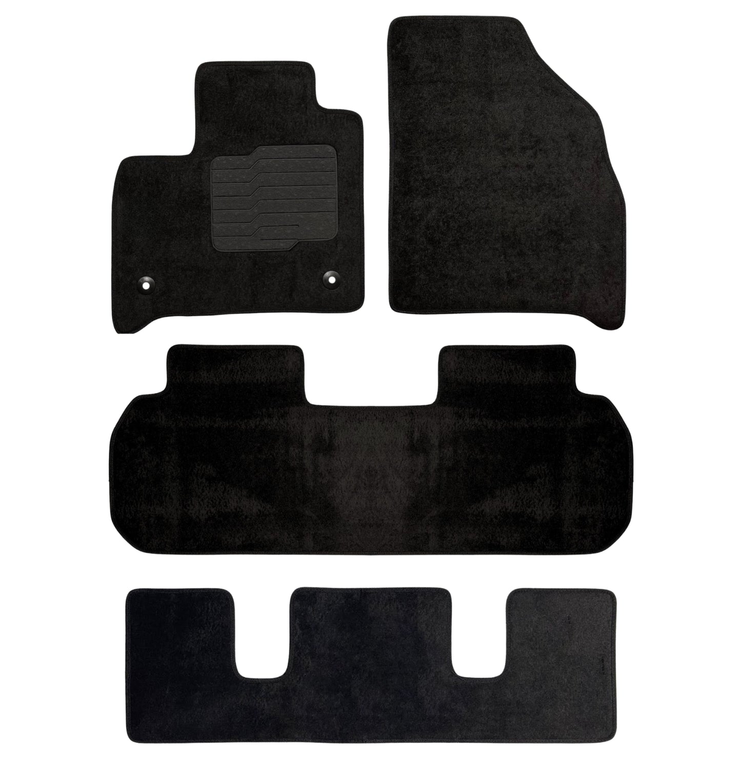 Carpet Floor Mats for 2018 to 2024 Chevrolet Traverse Front, Rear and 3rd Row