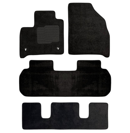Carpet Floor Mats for 2018 to 2024 Chevrolet Traverse Front, Rear and 3rd Row