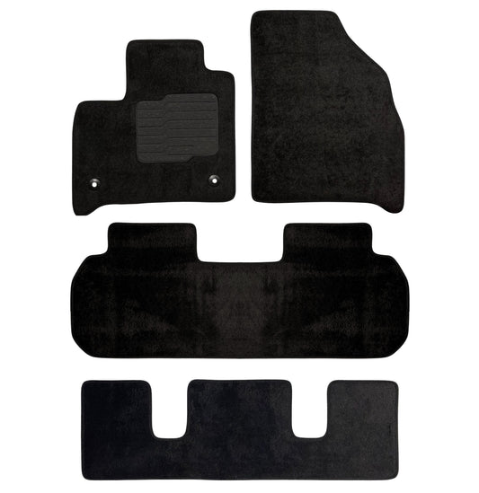 Carpet Floor Mats for 2018 to 2024 Chevrolet Traverse Front, Rear and 3rd Row