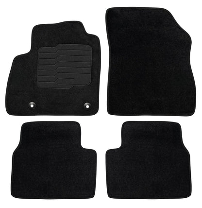 Carpet Floor Mats for 2016 to 2019 Chevrolet Cruze (Not for 2016 Cruze Limited), Front and Rear, Black