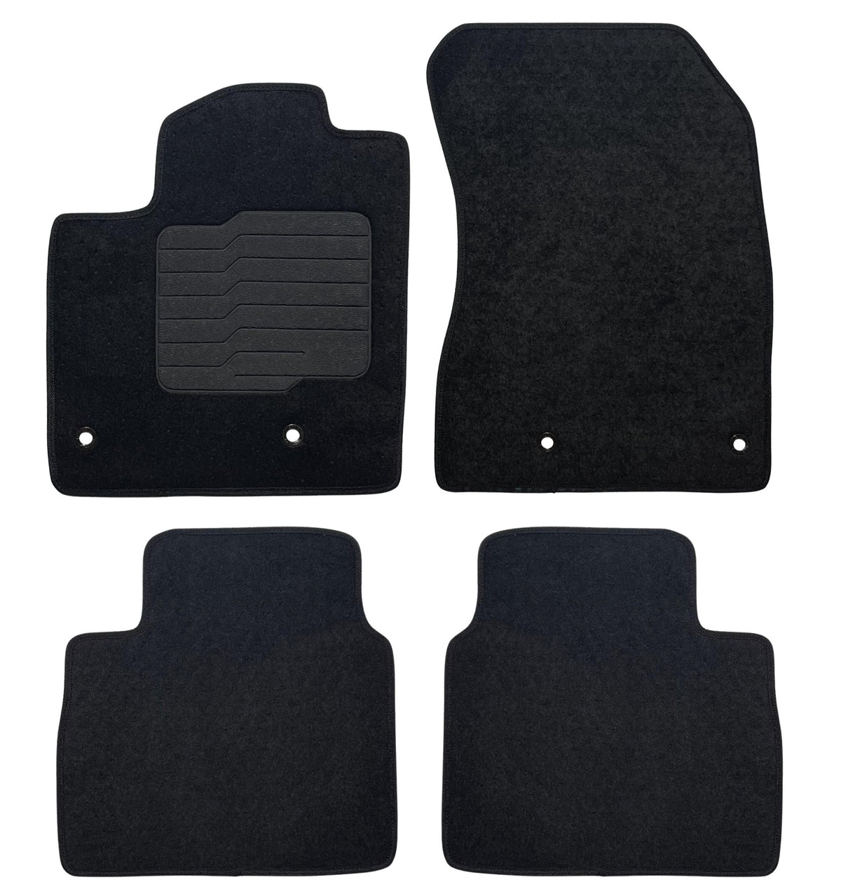 Carpet Floor Mats for 2021 to 2026 Nissan Rogue, Front and Rear, Black