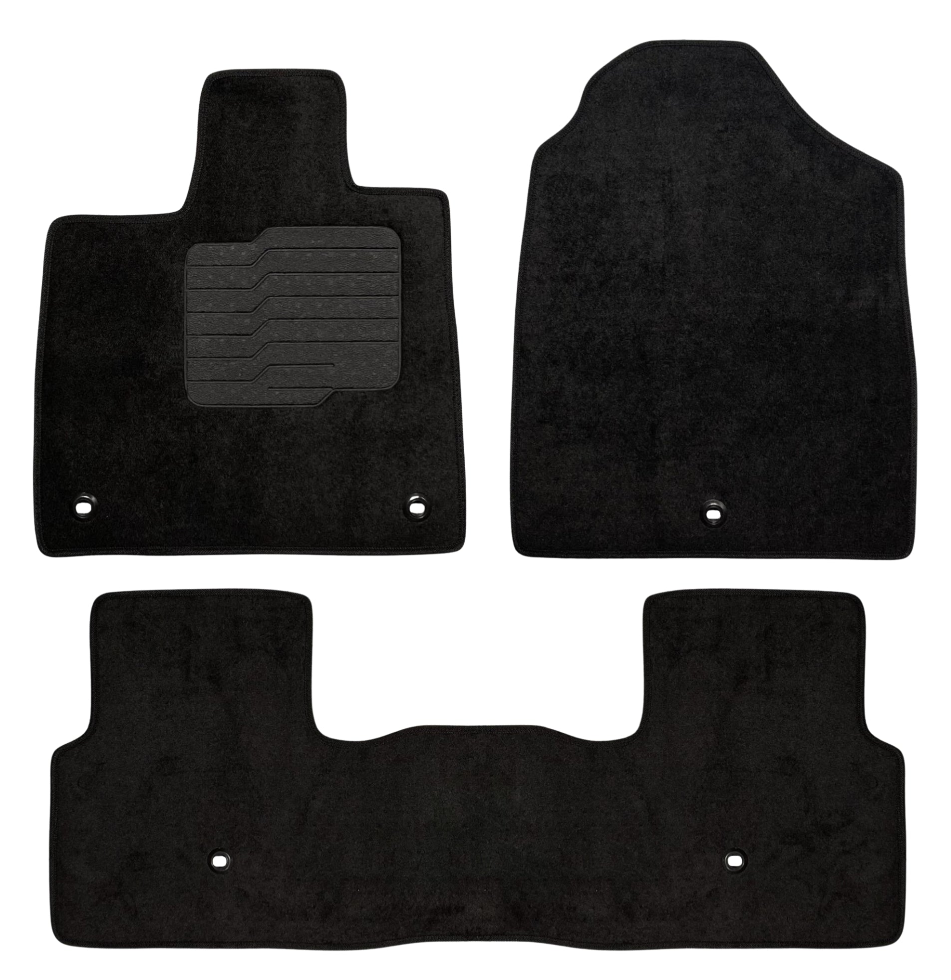 Carpet Floor Mats for 2023 to 2026 Honda Pilot, Front and Rear