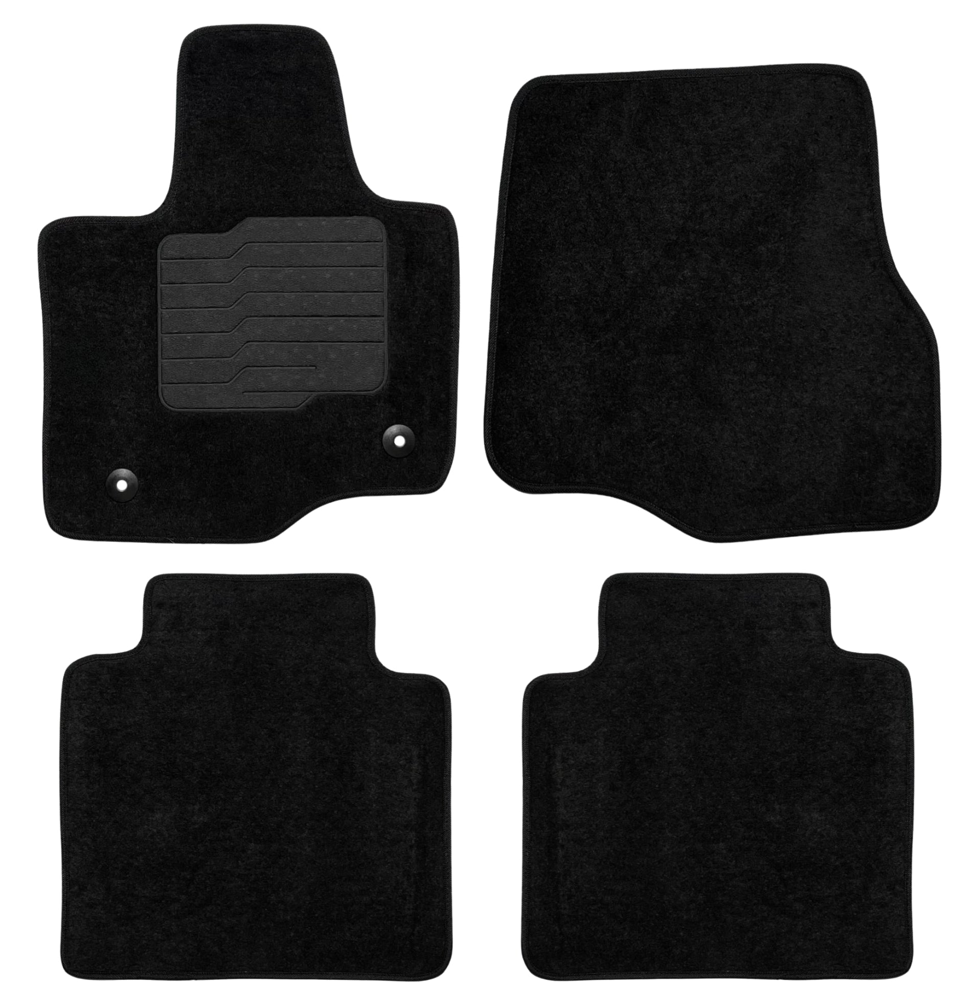 Carpet Floor Mats for 2021 to 2026 Ford F-150 / 2022-2025 F150 Lightning Crew Cabin Models, Front and Rear