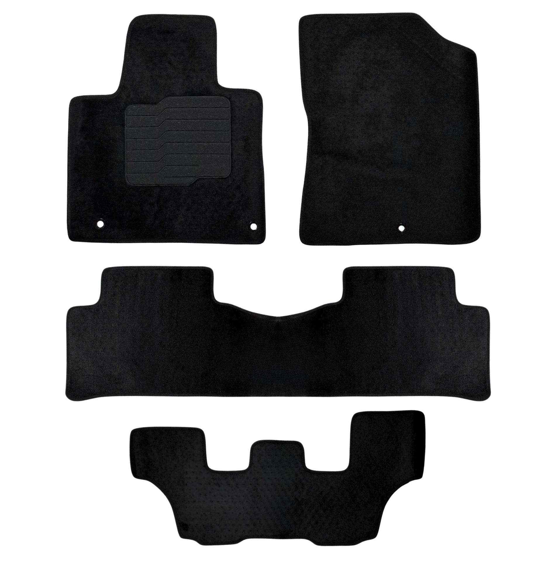 Carpet Floor Mats for 2021 to 2026 Kia Sorento Full 3-Row Set (Not for Hybrid Models), Front and Rear