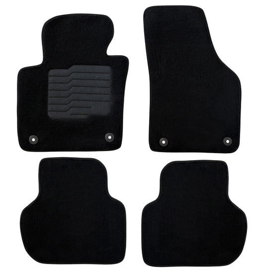 Carpet Floor mats for 2011 to 2018 Volkswagen Jetta, Front and Rear, Black