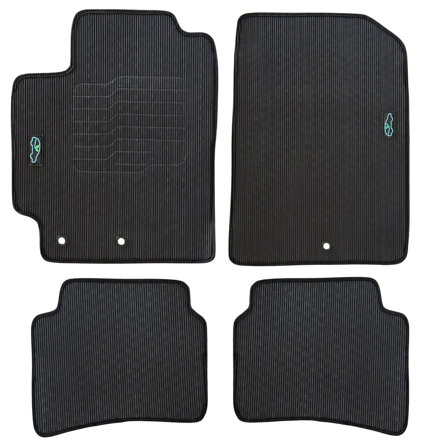 All Weather Floor Mats for 2018 to 2024 Kia Rio, Sedan and Hatch, Front and Rear