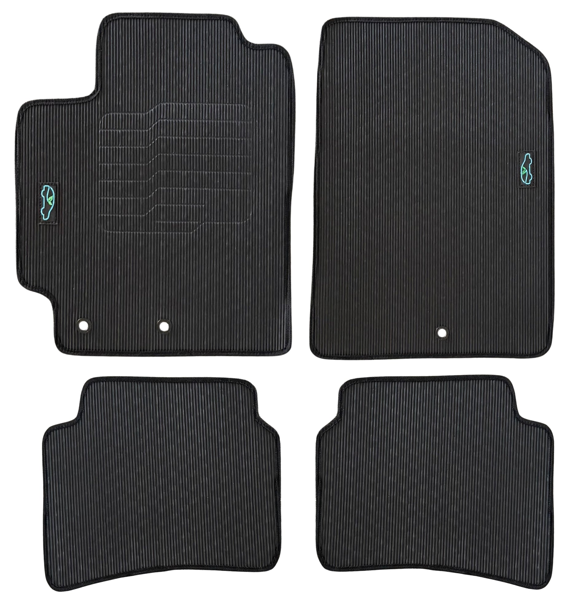 All Weather Floor Mats for 2018 to 2024 Kia Rio, Sedan and Hatch, Front and Rear