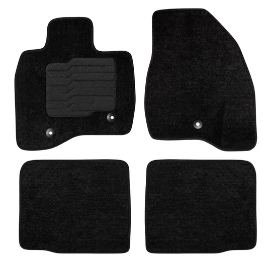 Carpet Floor Mats for 2015 to 2019 Ford Explorer, Front and Rear, Black