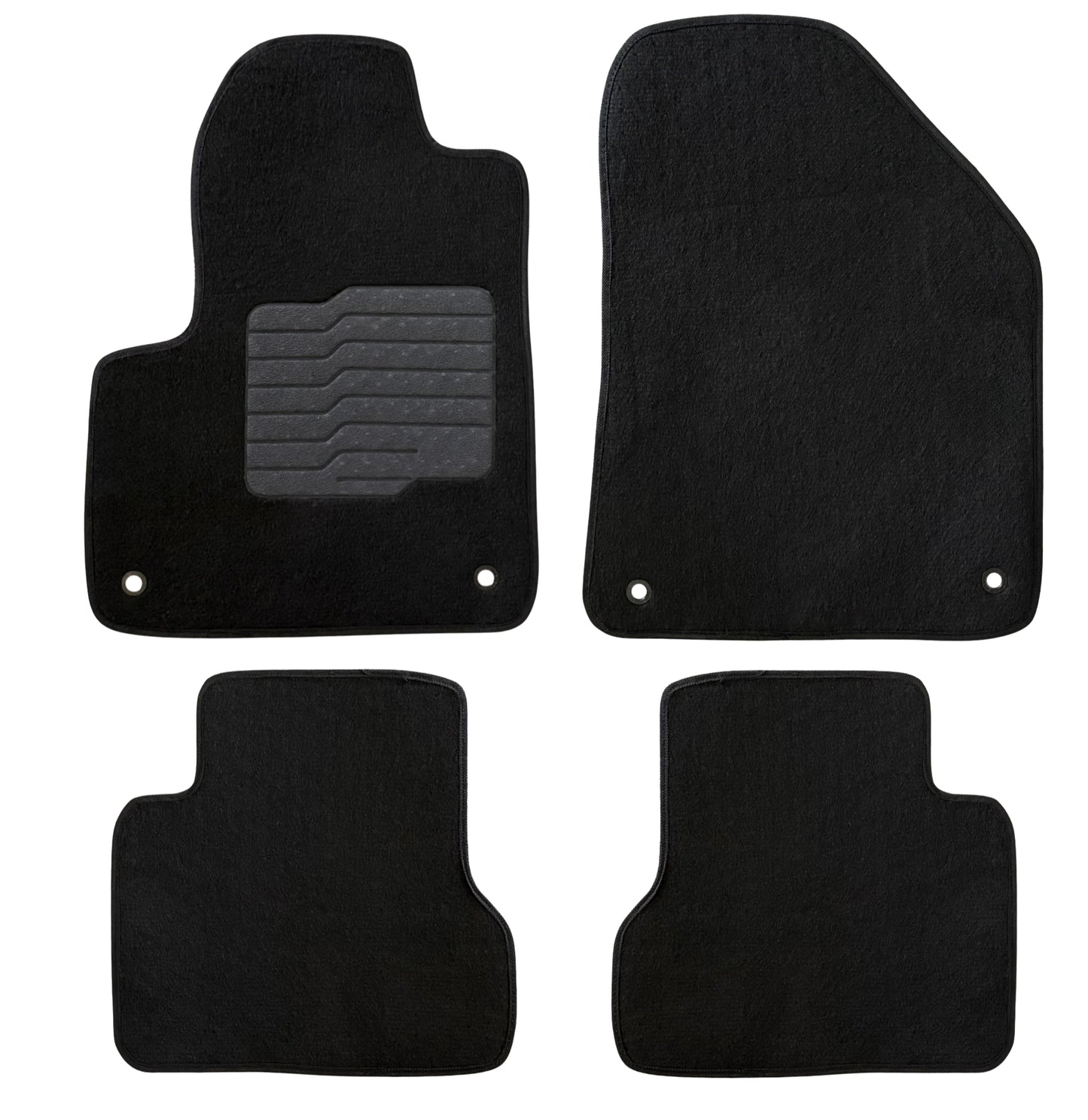 Carpet Floor Mats Fit for 2014 to 2023 Jeep Cherokee, Front and Rear, Black