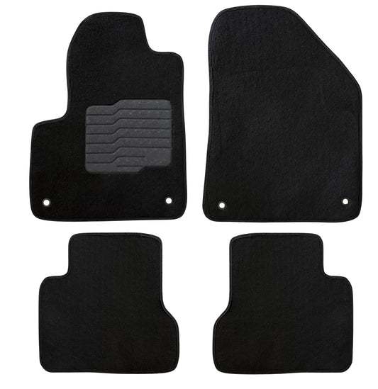 Carpet Floor Mats Fit for 2014 to 2023 Jeep Cherokee, Front and Rear, Black