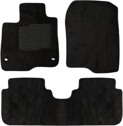 Carpet Floor Mats for 2023 to 2026 Honda CR-V, Front and Rear, Black
