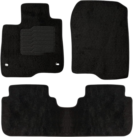 Carpet Floor Mats for 2023 to 2026 Honda CR-V, Front and Rear, Black