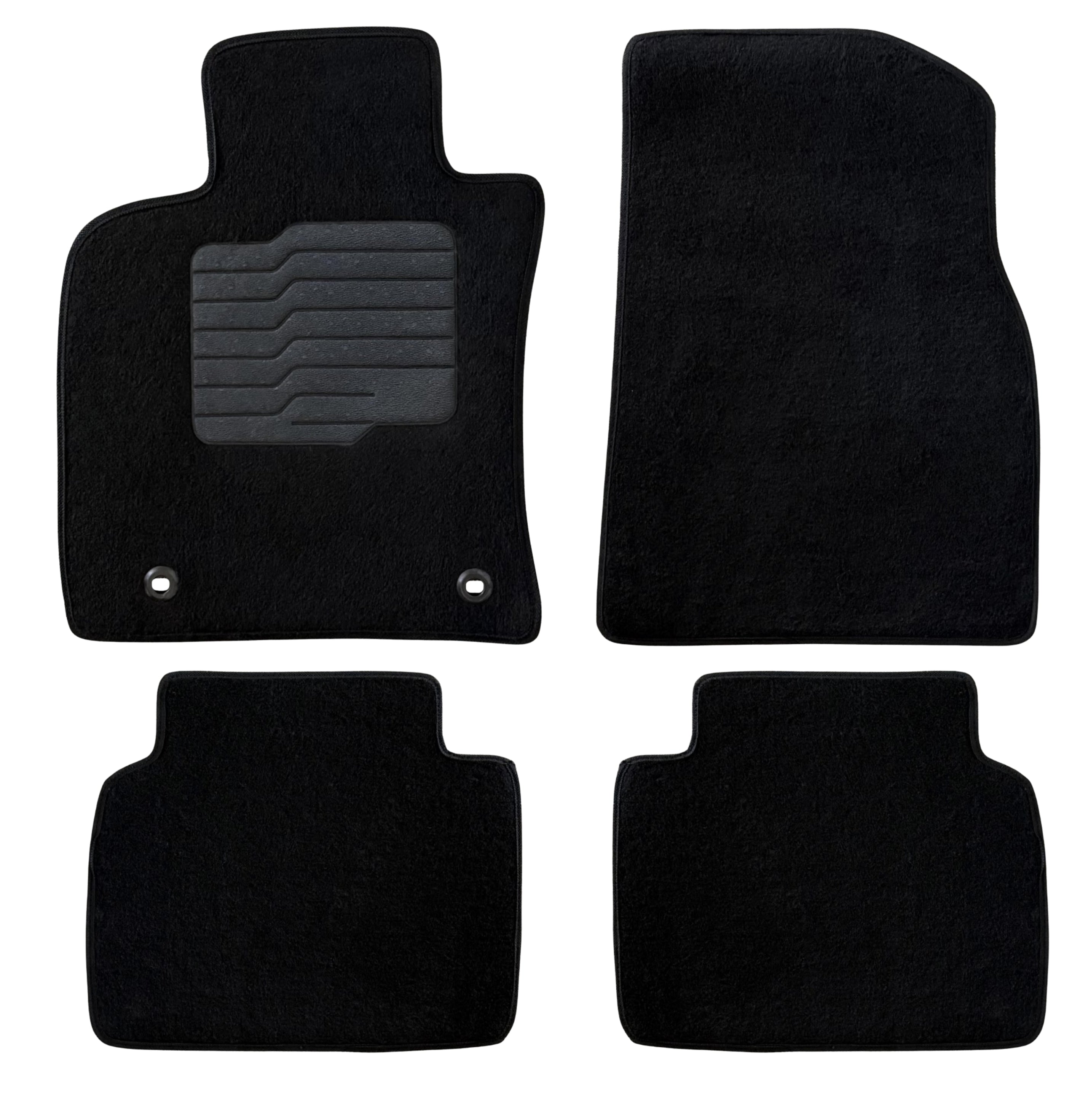 Carpet Floor Mats for 2018 to 2024 Toyota Camry, Front and Rear, Black