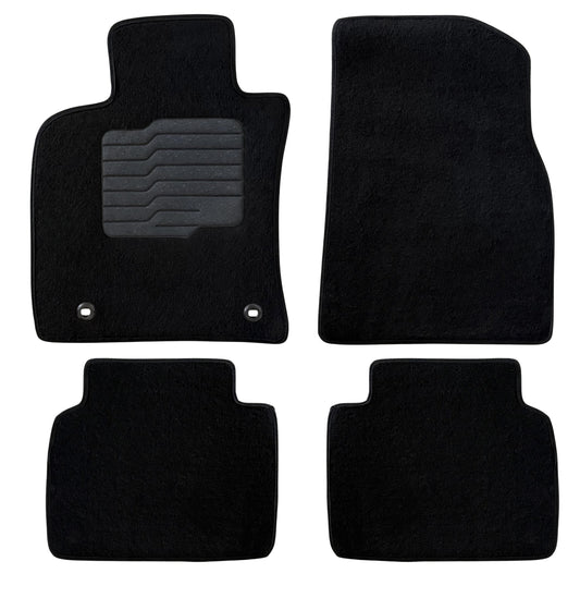 Carpet Floor Mats for 2018 to 2024 Toyota Camry, Front and Rear, Black