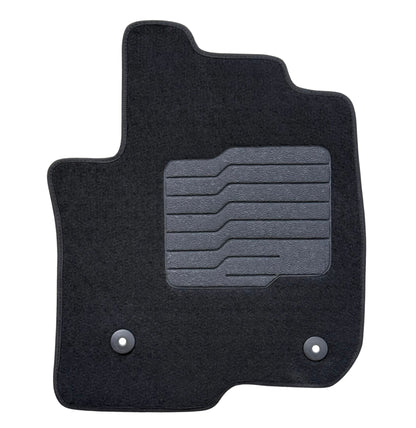 Carpet Floor Mats for 2019 to 2026 Chevrolet Silverado / GMC Sierra 1500, Front and Rear, Black