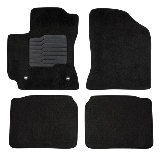 Carpet Floor Mats for 2014 to 2019 Toyota Corolla, Front and Rear, Black