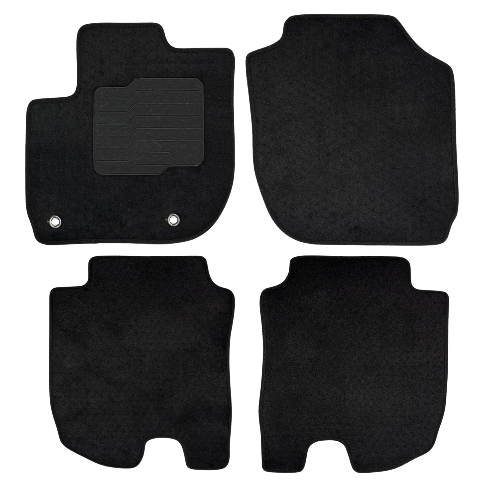 Carpet Floor Mats for 2016 to 2022 Honda HRV / 2015 to 2020 Honda Fit, Front and Rear, Black