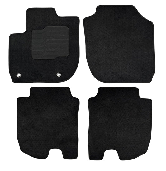 Carpet Floor Mats for 2016 to 2022 Honda HRV / 2015 to 2020 Honda Fit, Front and Rear, Black