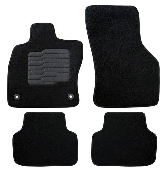 Carpet Floor Mats for 2019 to 2026 Volkswagen Jetta, Front and Rear, Black