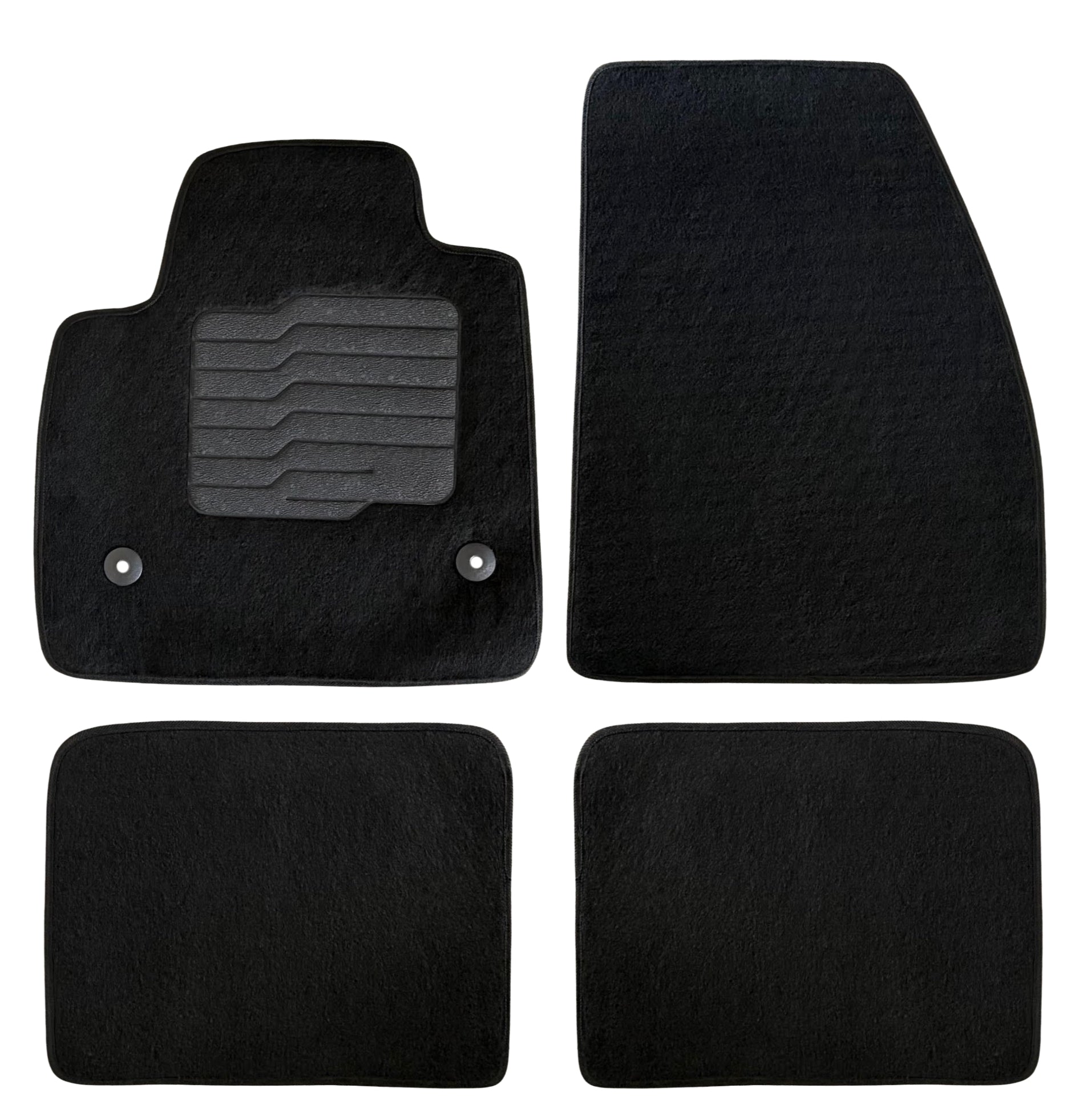 Carpet Floor Mats for 2017 to 2023 GMC Acadia, Front and Rear, Black