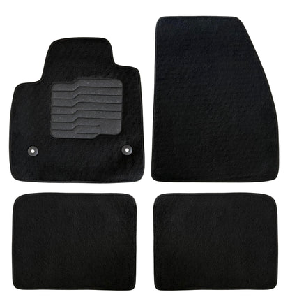 Carpet Floor Mats for 2017 to 2023 GMC Acadia, Front and Rear, Black