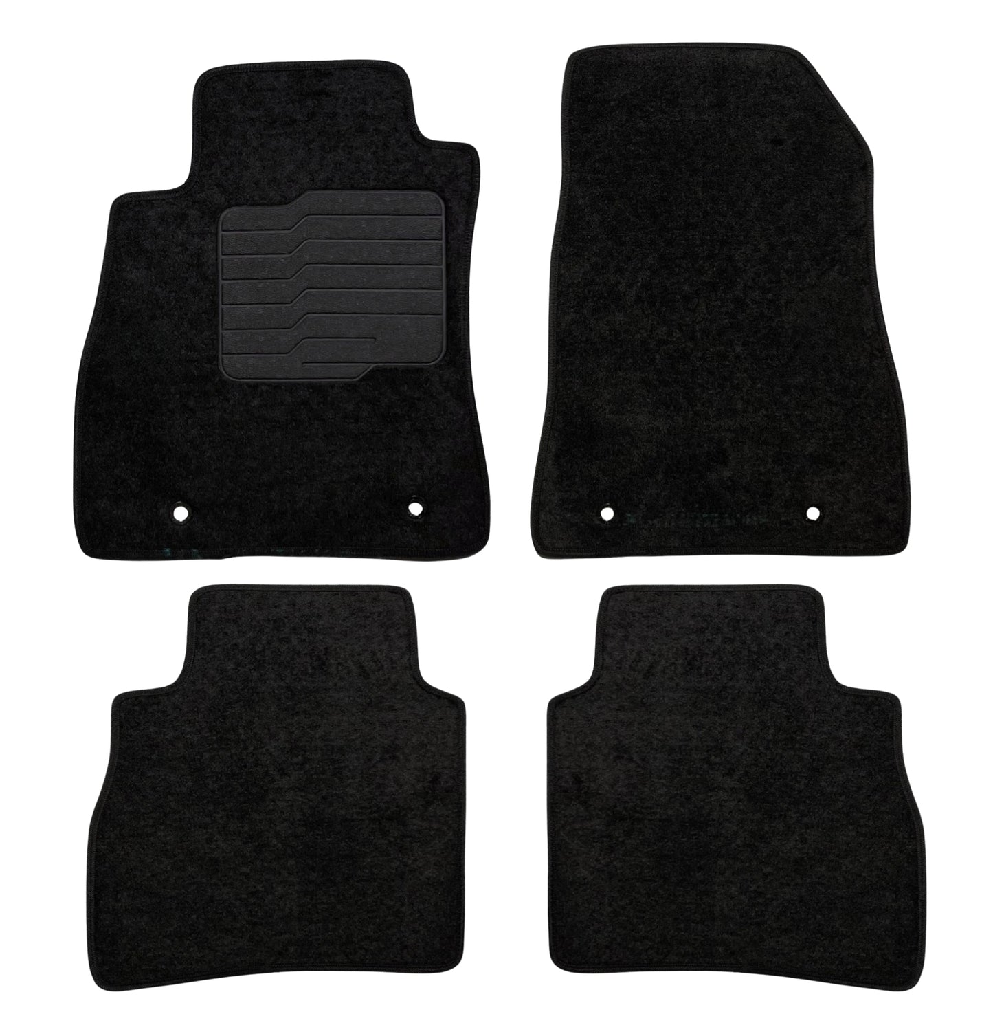 Carpet Floor Mats for 2013 to 2019 Nissan Sentra, Front and Rear, Black