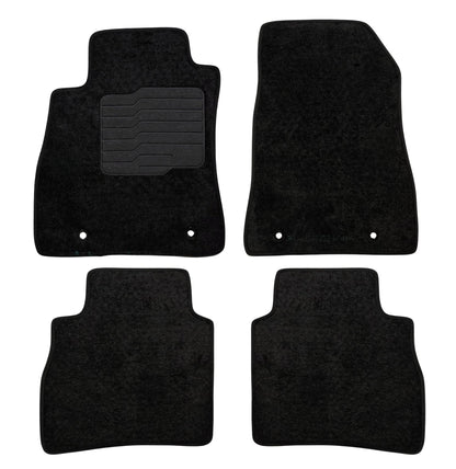 Carpet Floor Mats for 2013 to 2019 Nissan Sentra, Front and Rear, Black