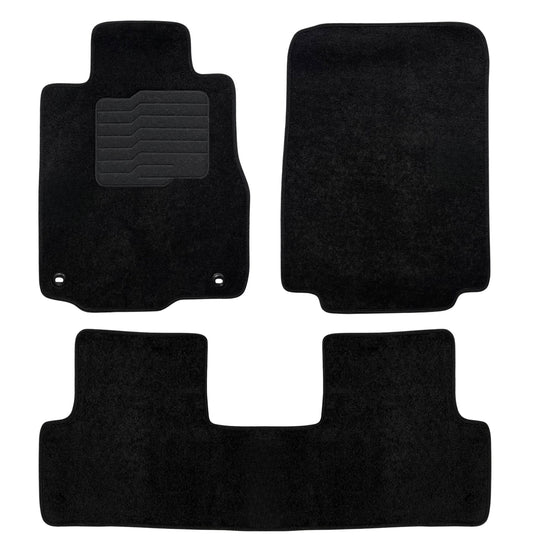 ecoMats Carpet Floor Mats for 2012 to 2016 Honda CR-V, Front and Rear, Black