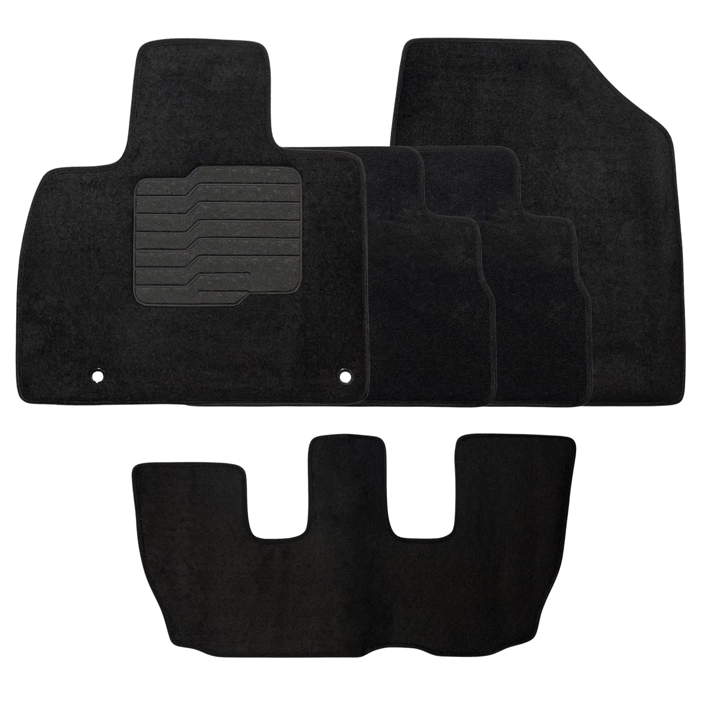 Carpet Floor Mats for 2020 to 2025 Kia Telluride Front, Rear and 3rd Row, Black