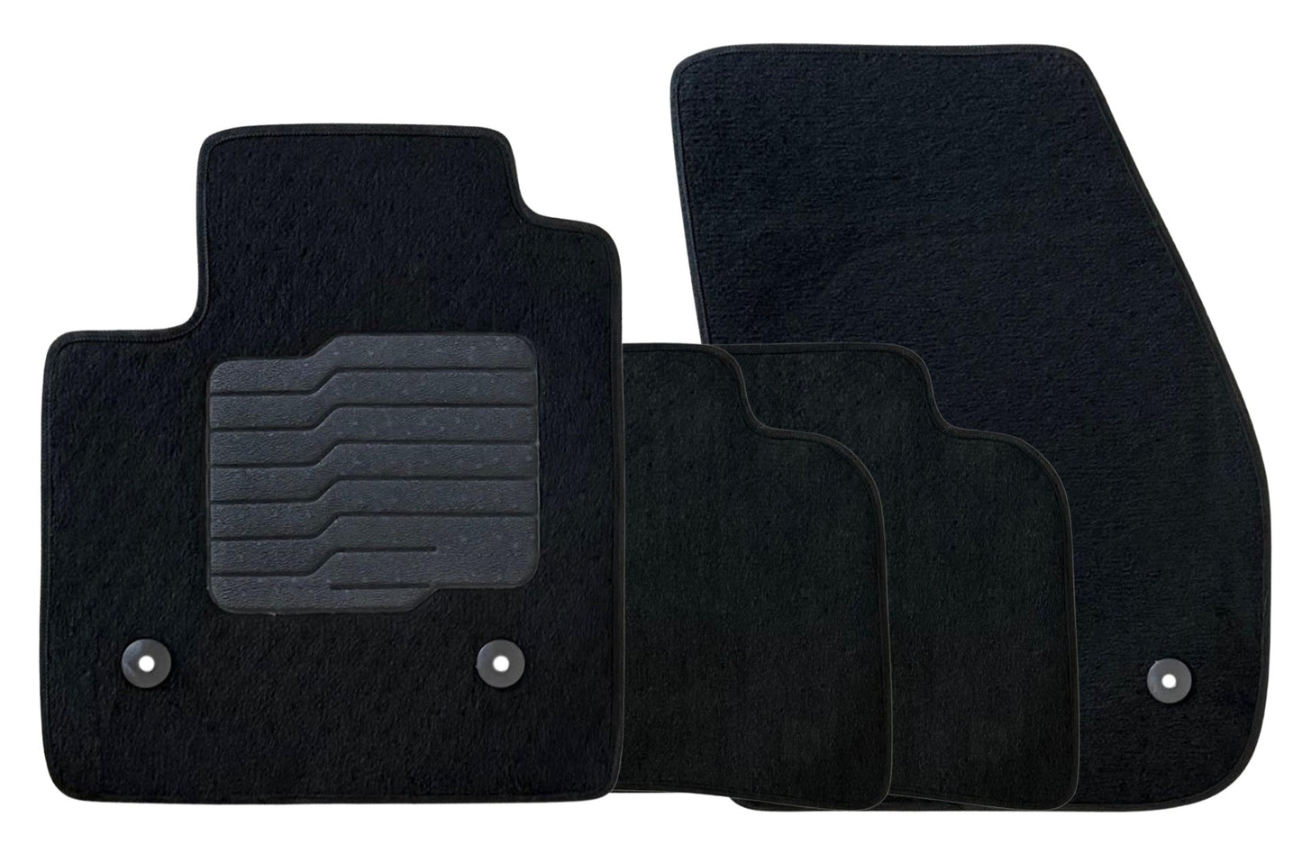 Carpet Floor Mats for 2018 to 2025 Cadillac XT4, front and Rear, Black