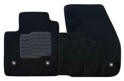 Carpet Floor Mats for 2018 to 2025 Cadillac XT4, front and Rear, Black