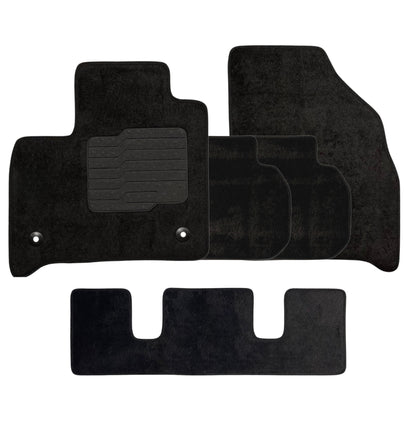 Carpet Floor Mats for 2018 to 2024 Chevrolet Traverse Front, Rear and 3rd Row