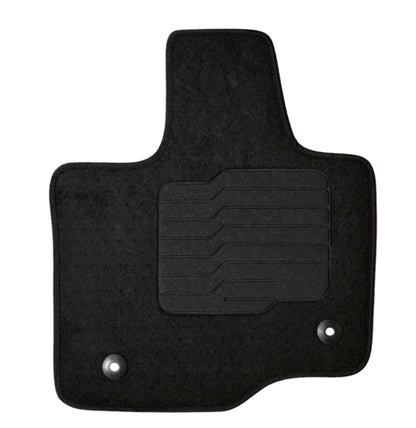 Carpet Floor Mats for 2015 to 2020 Ford F-150 Crew & Extended Cabin, Front and Rear, Black