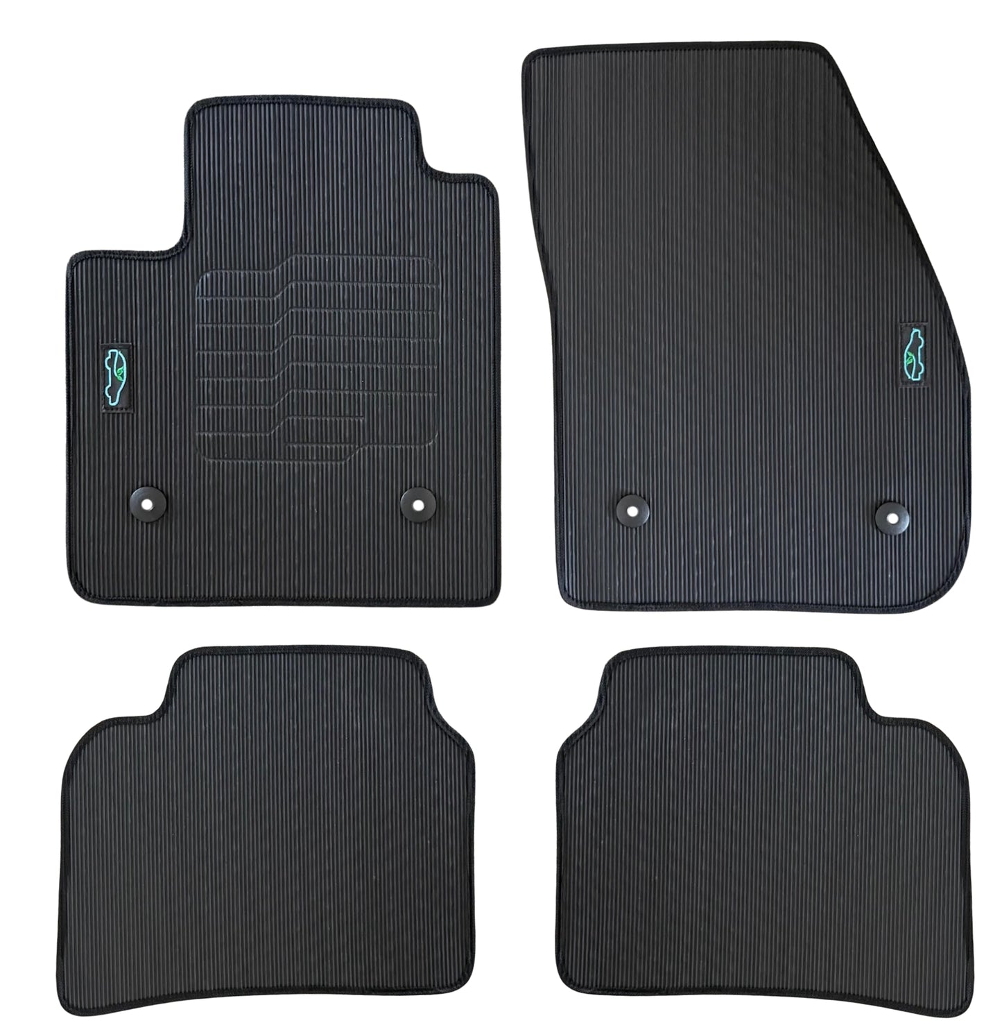 All Weather Floor Mats for 2018 to 2025 Cadillac XT4, front and Rear, Black