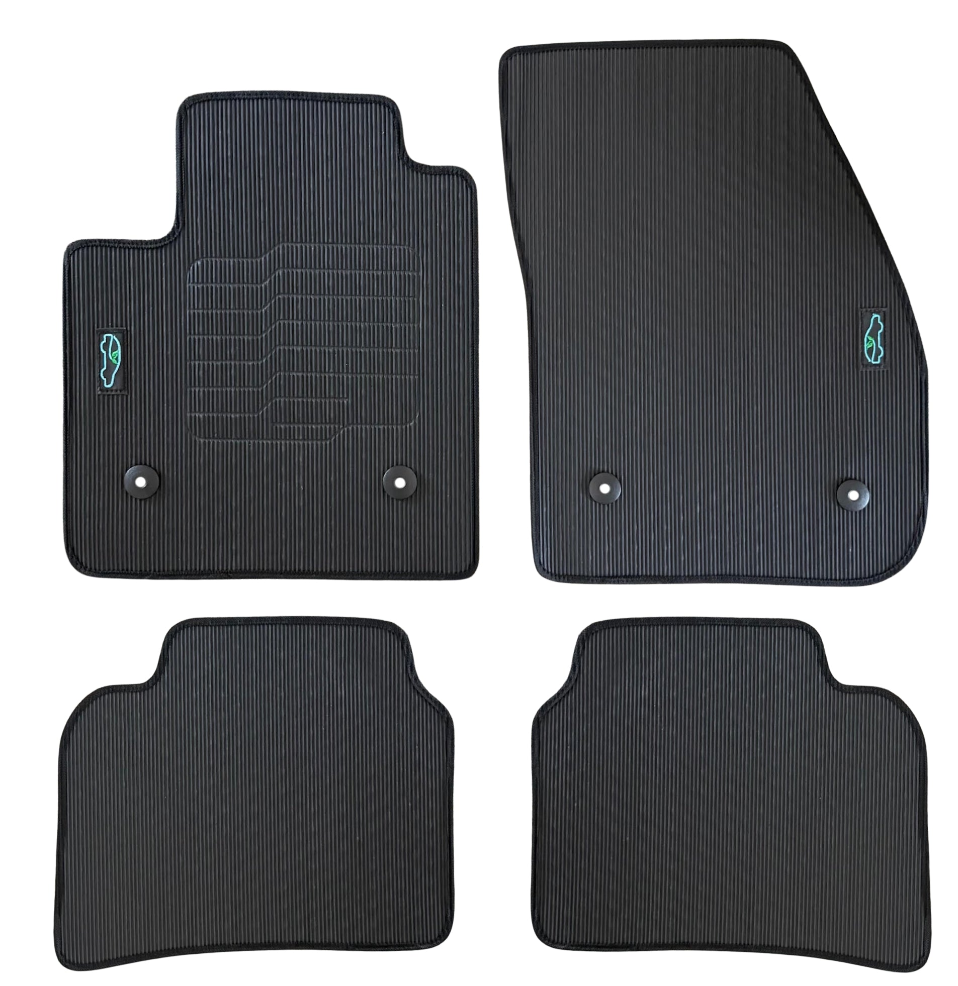 All Weather Floor Mats for 2018 to 2025 Cadillac XT4, front and Rear, Black