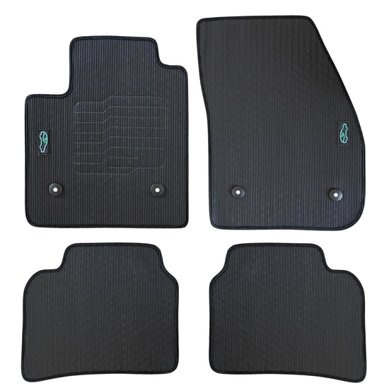 All Weather Floor Mats for 2018 to 2025 Cadillac XT4, front and Rear, Black