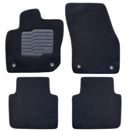 Carpet Floor Mats for 2025 to 2026 Volkswagen Tiguan, Front and Rear, Black