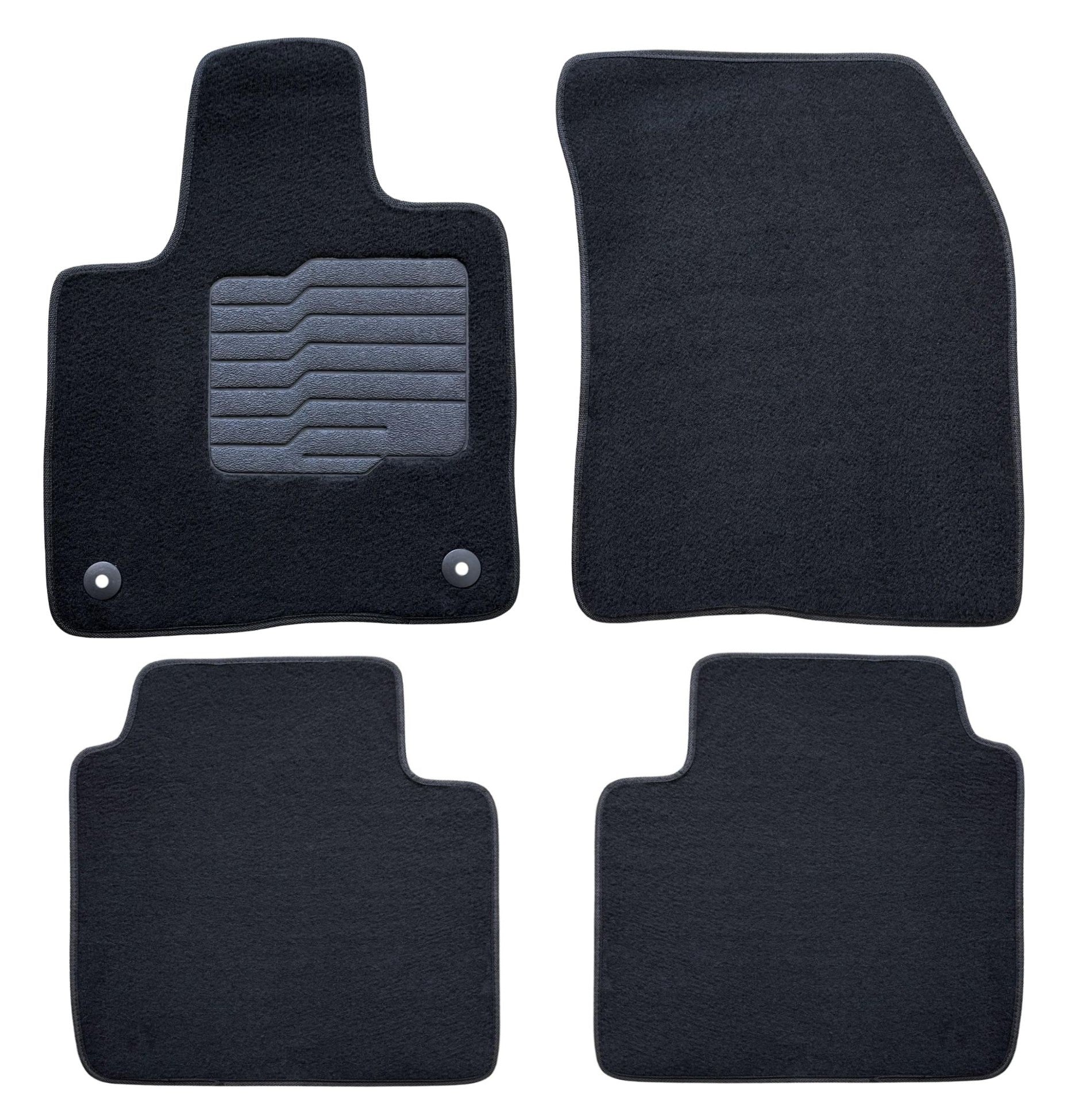 Carpet Floor Mats for 2024 to 2026 Lincoln Nautilus, Front and Rear, Black