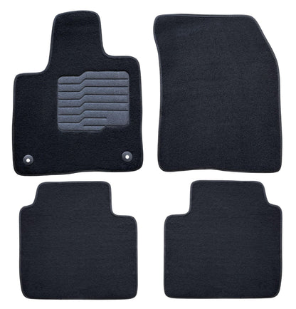 Carpet Floor Mats for 2024 to 2026 Lincoln Nautilus, Front and Rear, Black