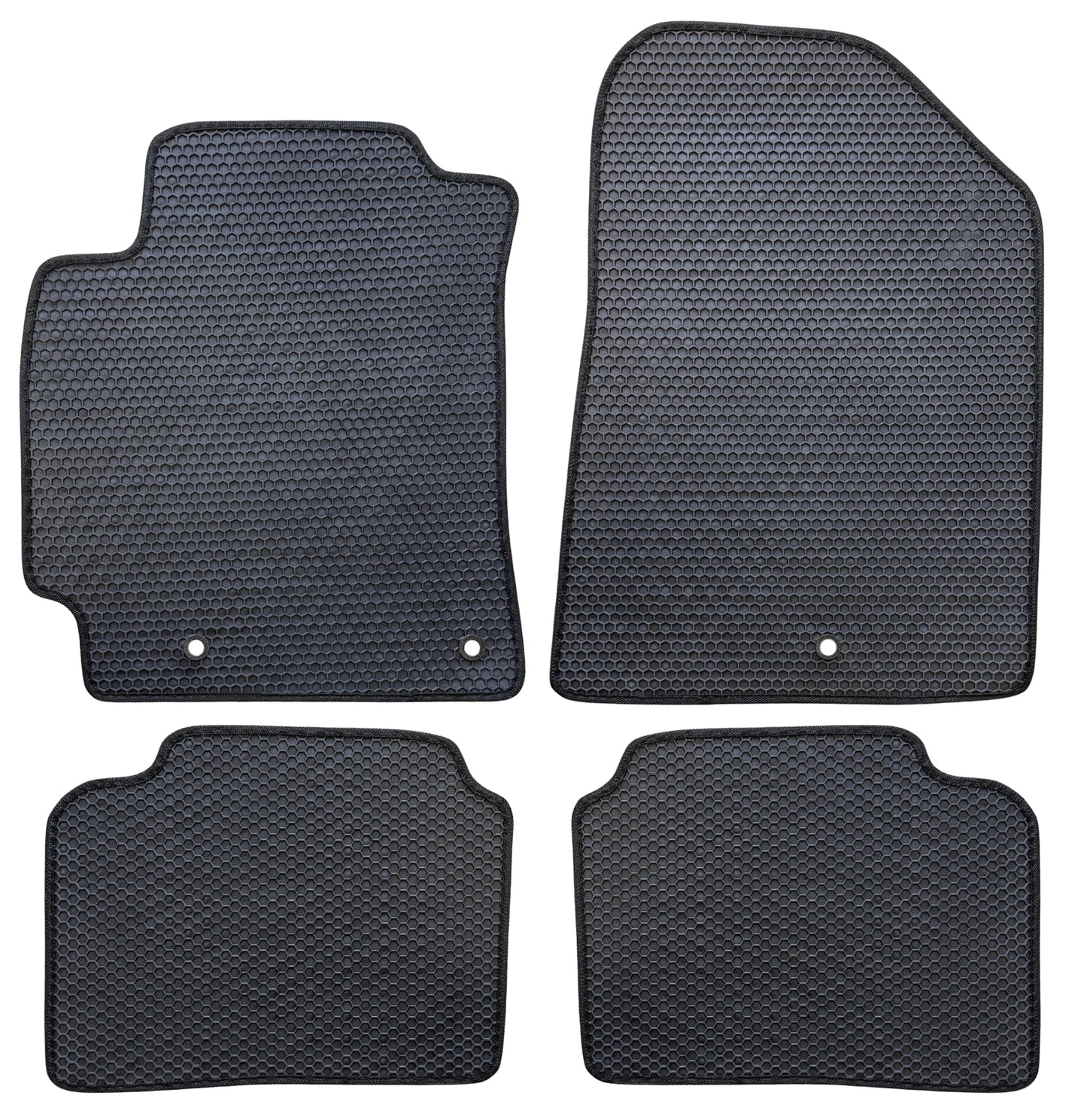 All Weather Honeycomb Floor Mats for 2019 to 2024 Kia Forte, Front and Rear